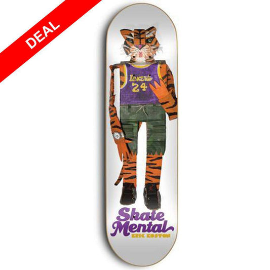 Skate Mental Koston Tiger Deck - 8.0"- WHITE